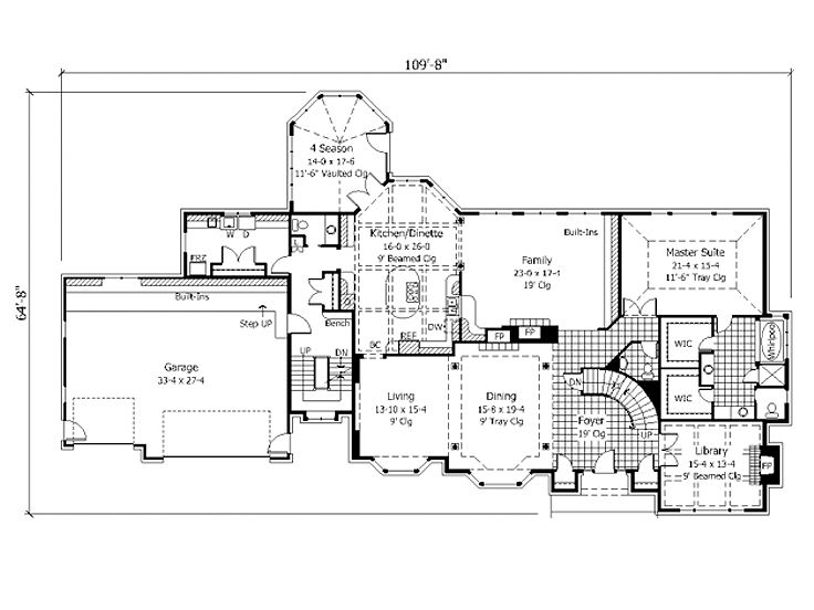 1st Floor Plan, 023H-0073