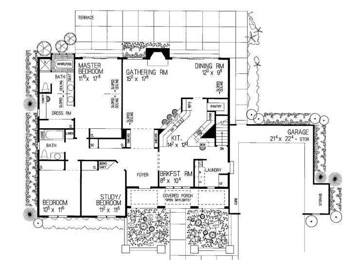 Floor Plan, 057H-0008