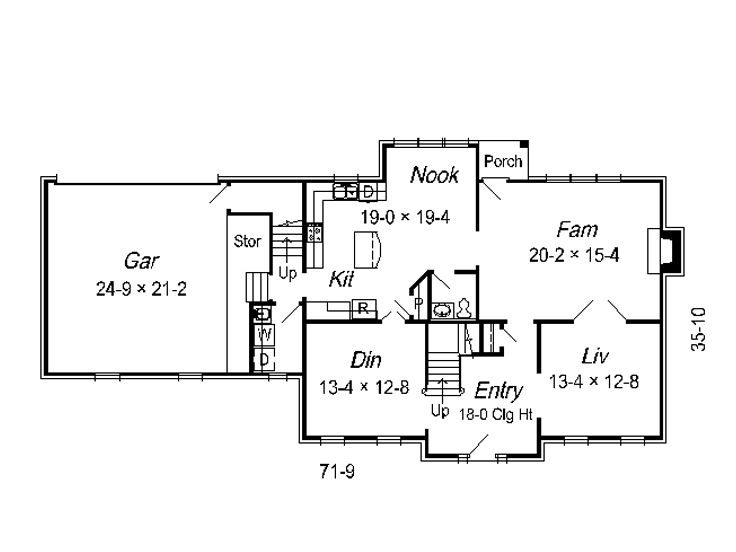 1st Floor Plan, 061H-0104