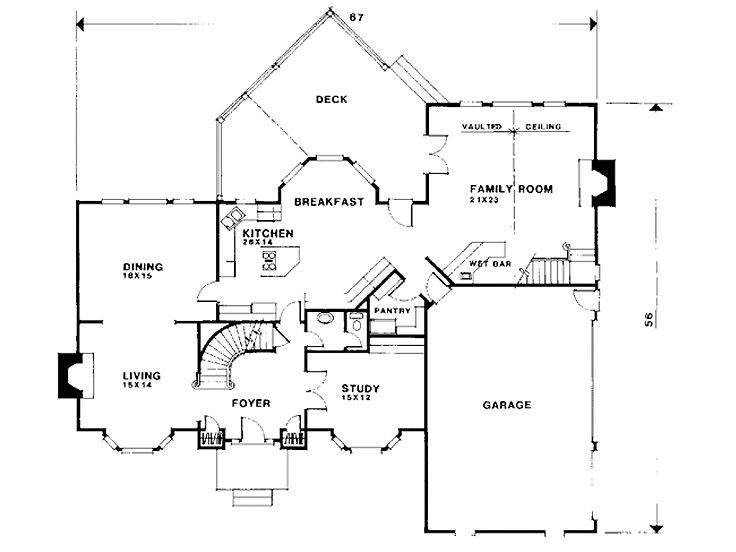 1st Floor Plan, 007H-0105