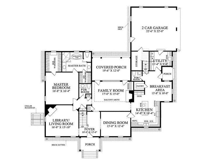 1st Floor Plan, 063H-0038