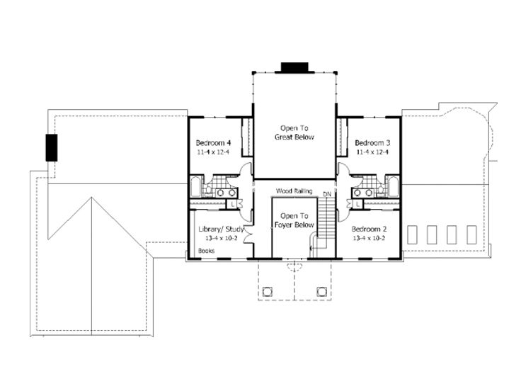 2nd Floor Plan, 023H-0062