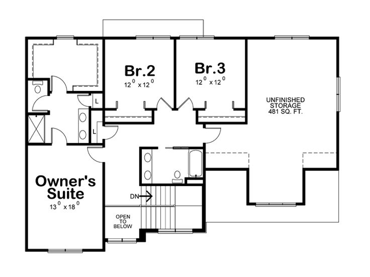2nd Floor Plan, 031H-0394