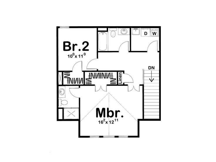 2nd Floor Plan, 050H-0095