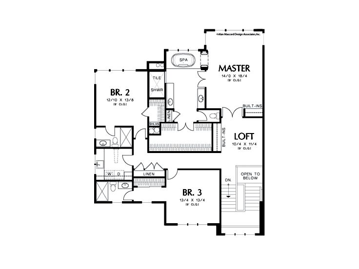 2nd Floor Plan, 034H-0046