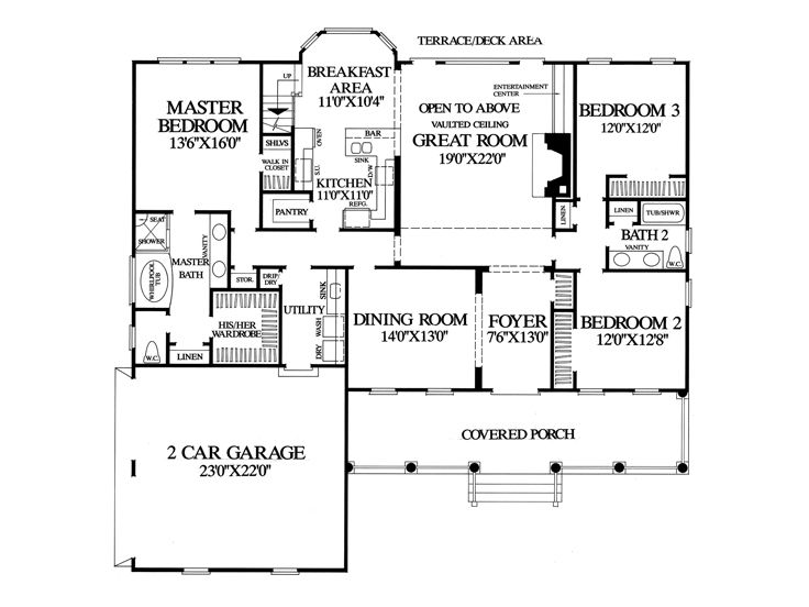 1st Floor Plan, 063H-0053