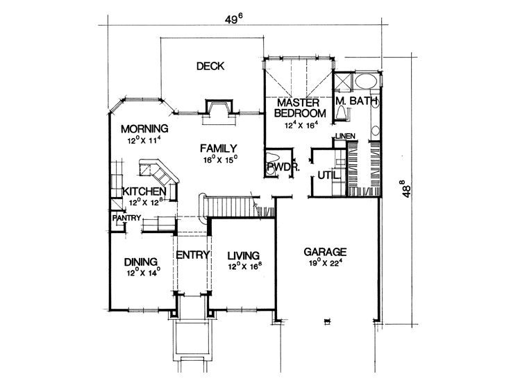 1st Floor Plan, 036H-0087