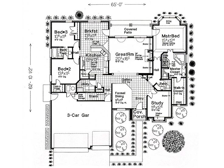 1st Floor Plan, 002H-0001
