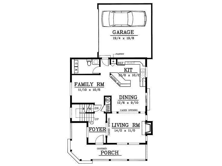 1st Floor Plan, 026H-0040