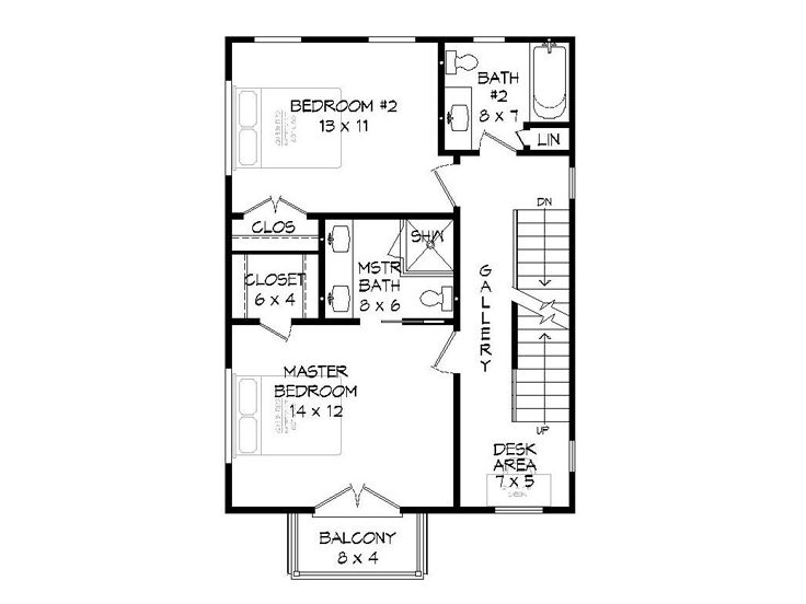 2nd Floor Plan, 062H-0147