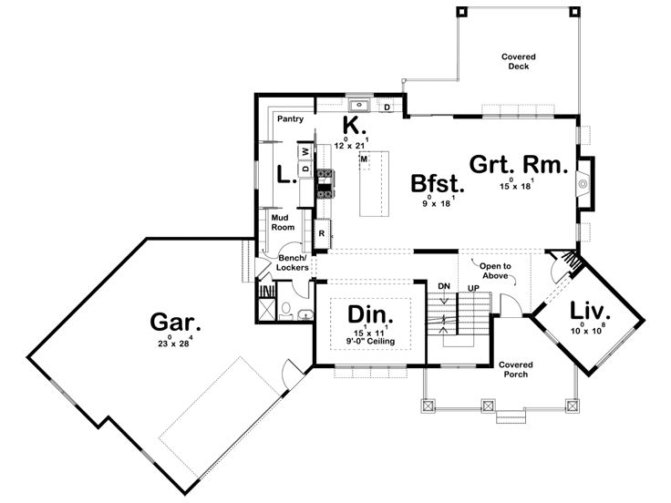 1st Floor Plan, 050H-0245