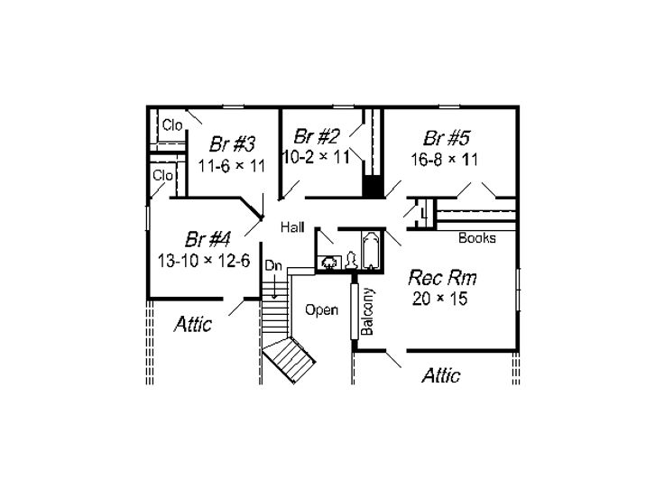 2nd Floor Plan, 061H-0112