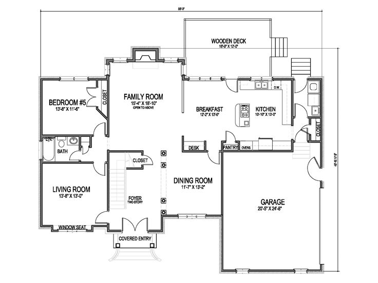 1st Floor Plan, 058H-0108