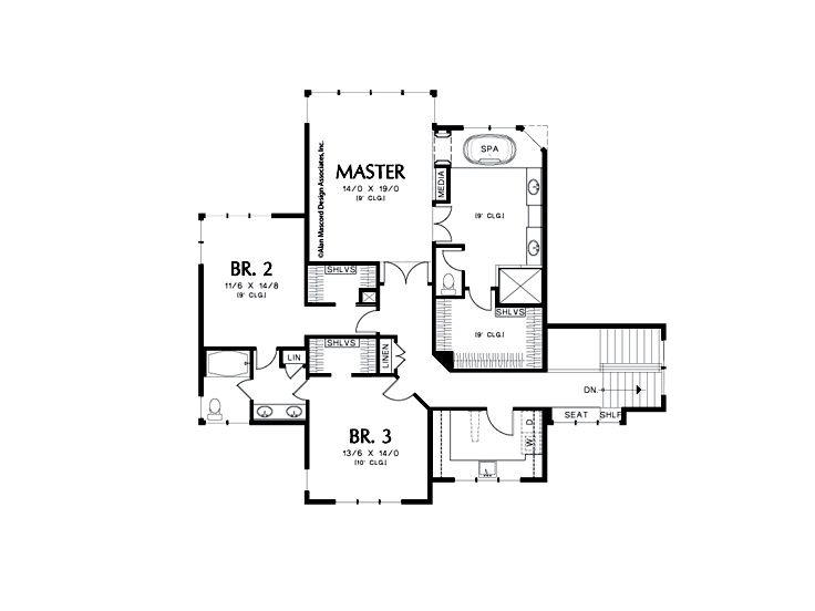 2nd Floor Plan, 034H-0045