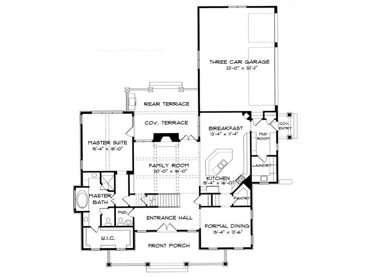 1st Floor Plan, 029H-0028