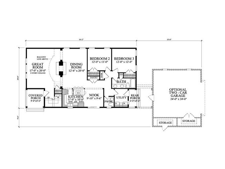 1st Floor Plan, 063H-0125
