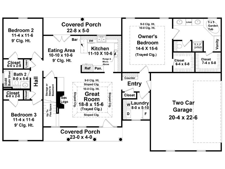 1st Floor Plan, 001H-0058