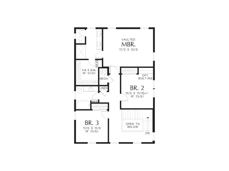 2nd Floor Plan, 034H-0474