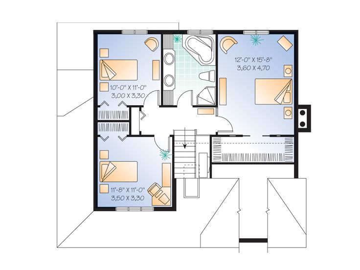 2nd Floor Plan, 027H-0172