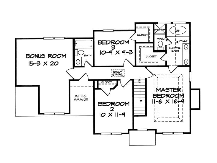 2nd Floor Plan, 019H-0005