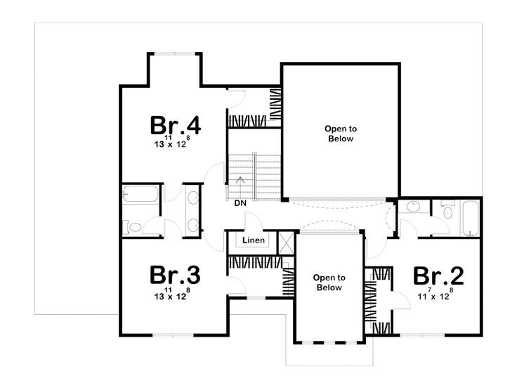 2nd Floor Plan, 050H-0221