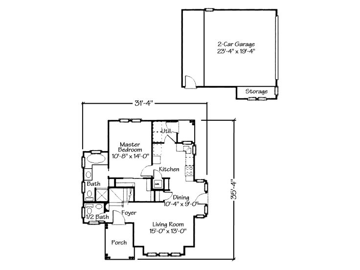 1st Floor Plan, 054H-0098