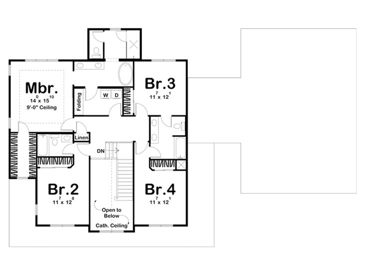 2nd Floor Plan, 050H-0426
