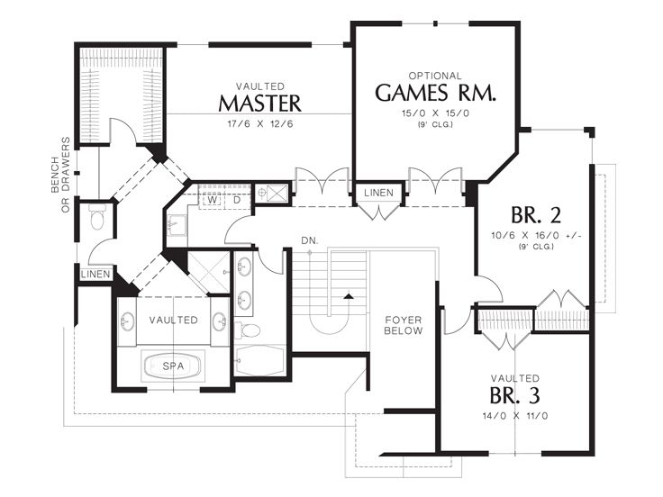 2nd Floor Plan, 034H-0412