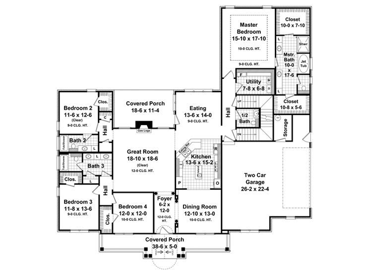 1st Floor Plan, 001H-0202