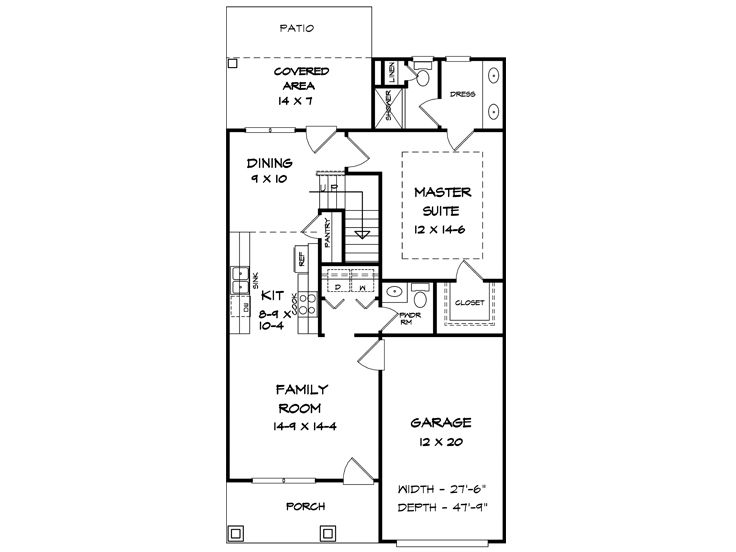 1st Floor Plan, 019H-0201