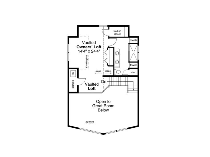 2nd Floor Plan, 051H-0297