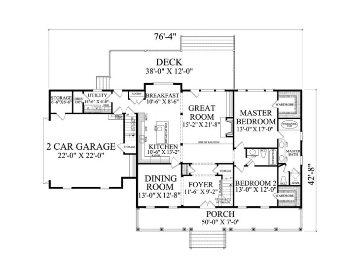 1st Floor Plan, 063H-0139