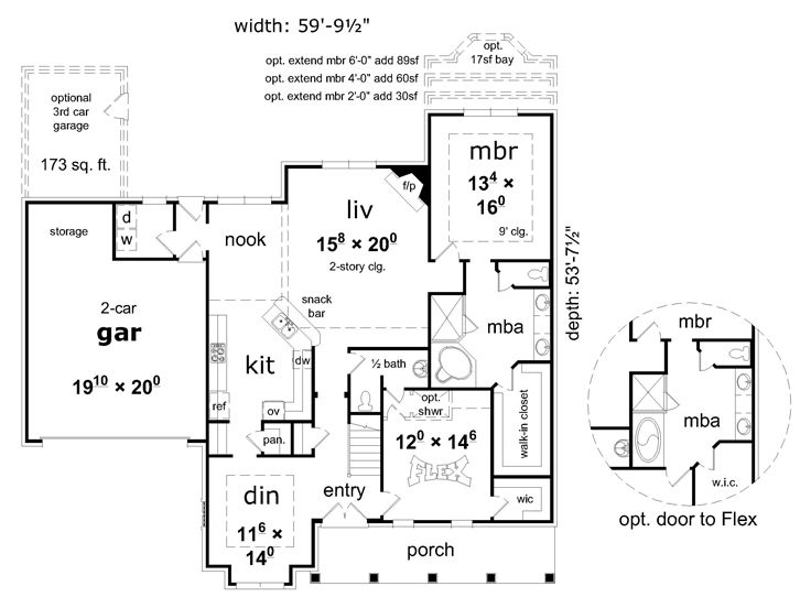 1st Floor Plan, 061H-0177