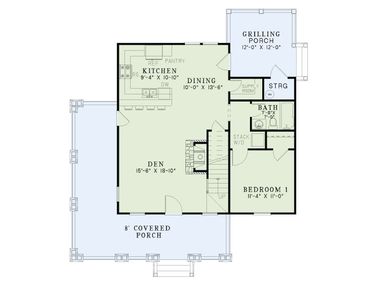1st Floor Plan, 025H-0243