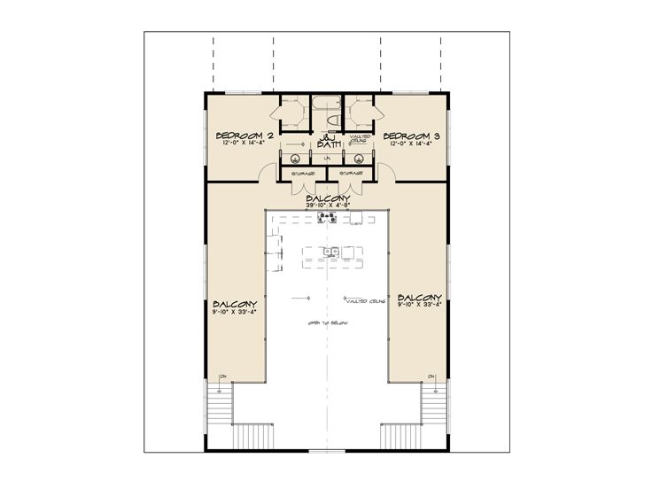 2nd Floor Plan, 075H-0009
