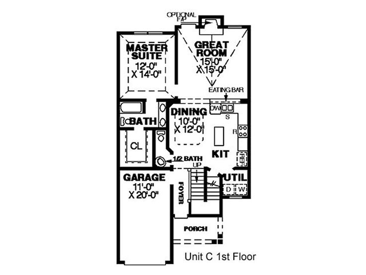 1st Floor Plan C, 011M-0002