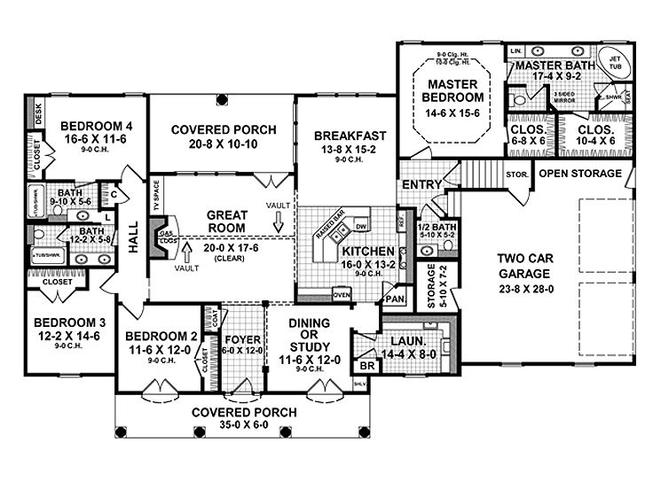 1st Floor Plan, 001H-0114