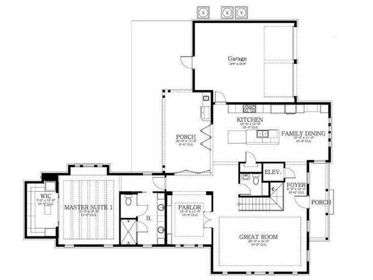 1st Floor Plan, 064H-0043
