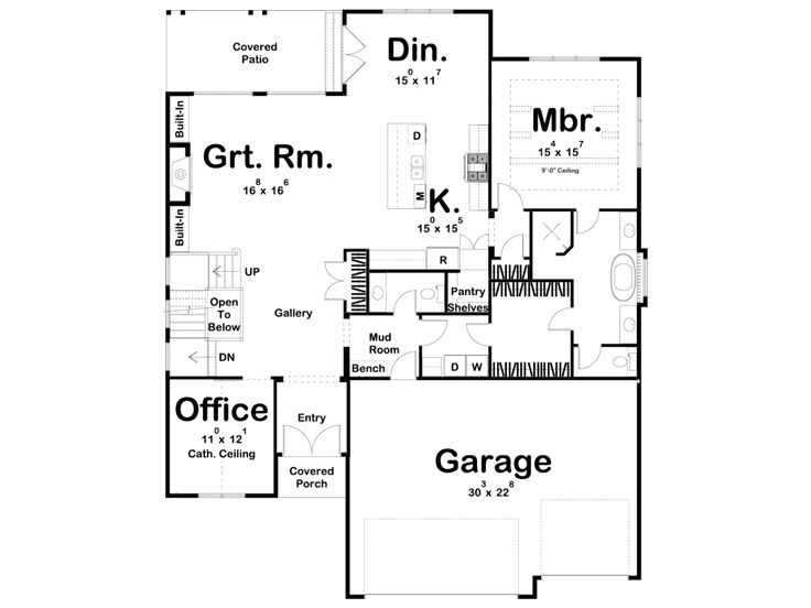 1st Floor Plan, 050H-0275