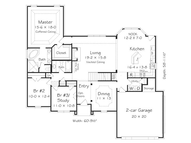 1st Floor Plan, 061H-0171