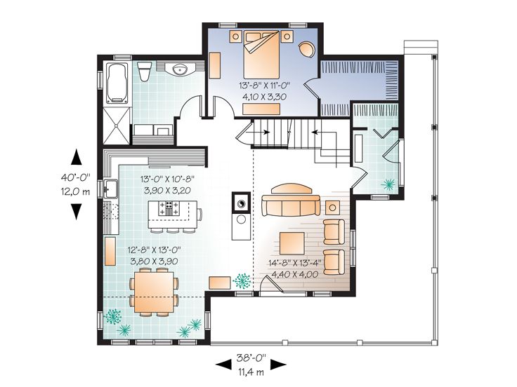 1st Floor Plan, 027H-0288