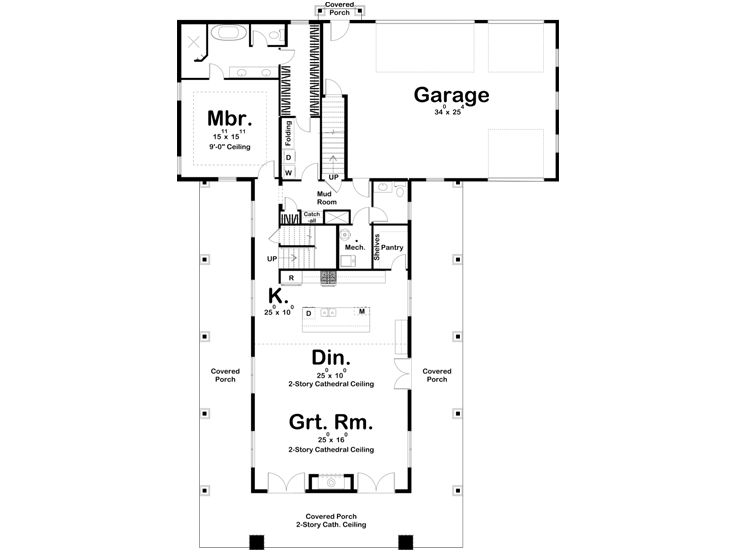1st Floor Plan, 050H-0446