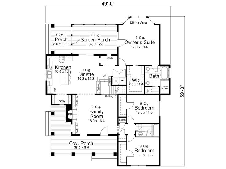 1st Floor Plan, 023H-0093