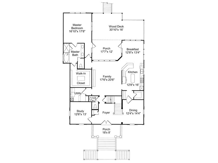 1st Floor Plan, 017H-0020