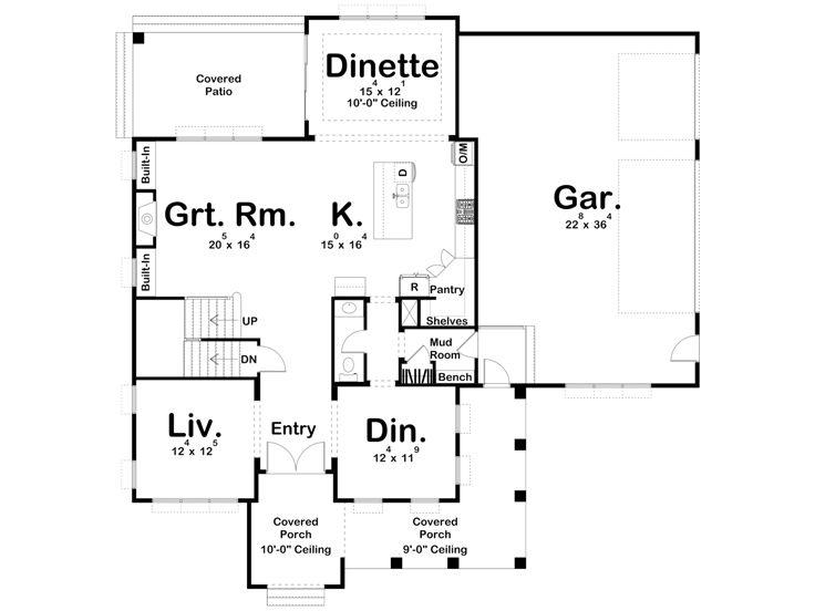 1st Floor Plan, 050H-0498