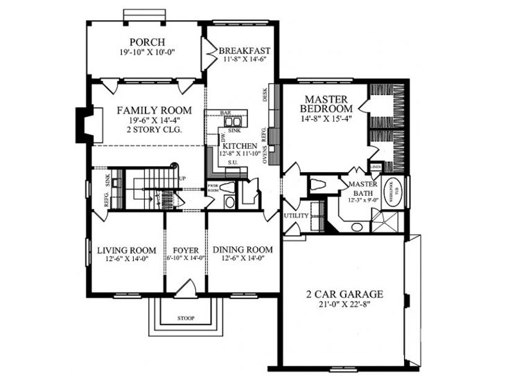 1st Floor Plan, 063H-0005