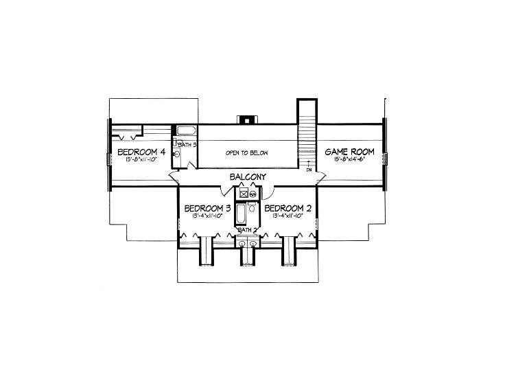 2nd Floor Plan, 022H-0107