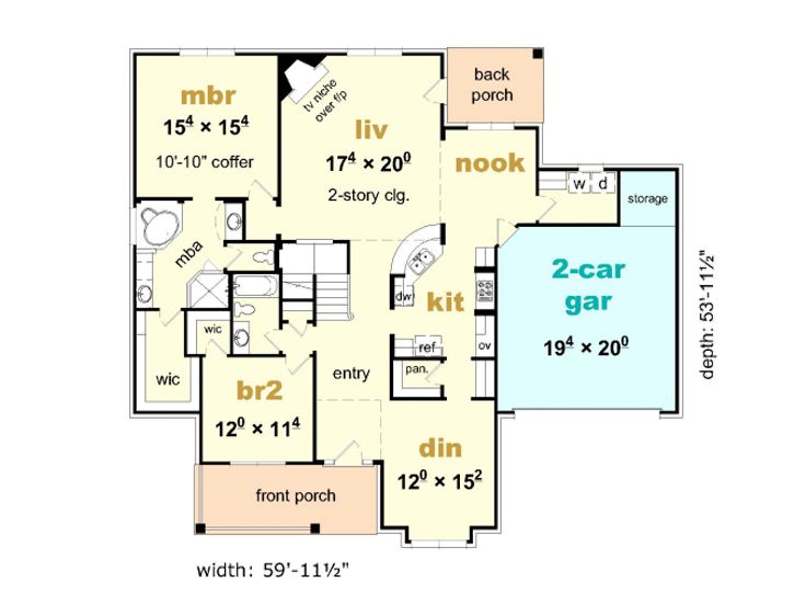 1st Floor Plan, 061H-0084