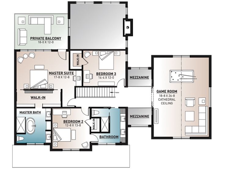 2nd Floor Plan, 027H-0534