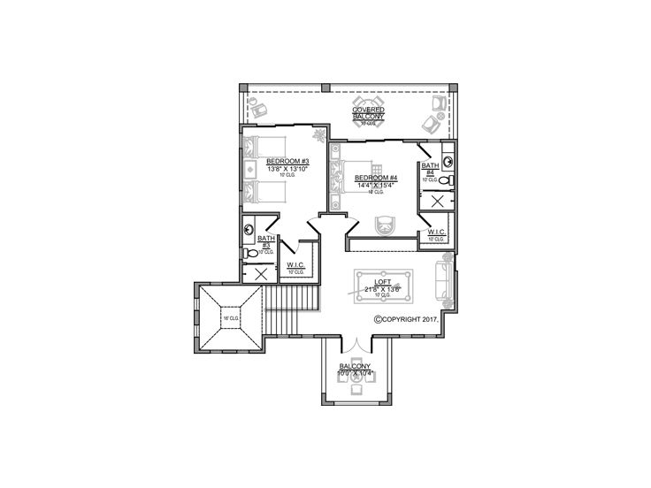 2nd Floor Plan, 070H-0067